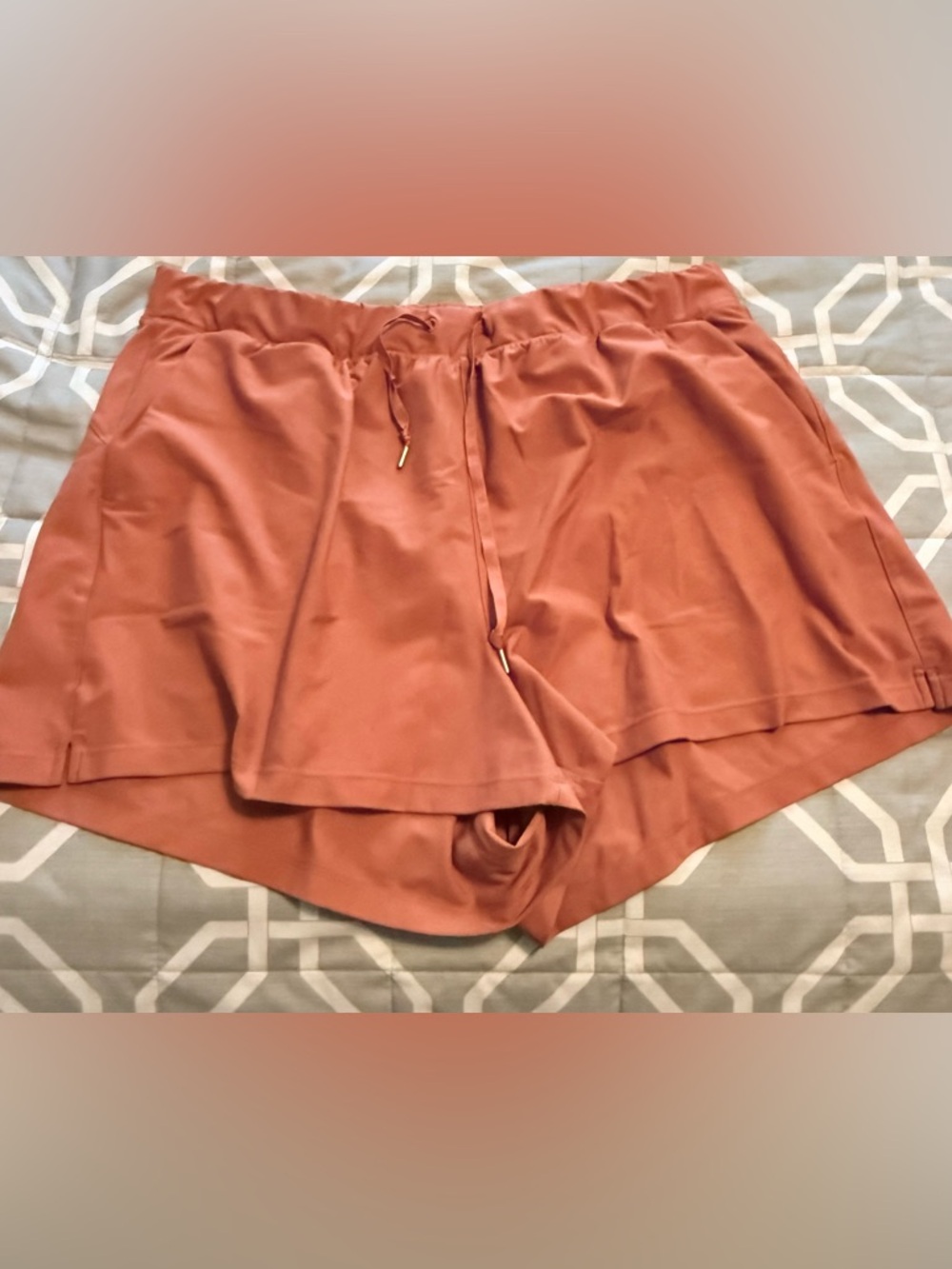 Old Navy Active Women's Orange High-Rise PowerSoft Shorts